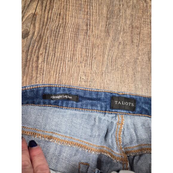 Talbots Medium Wash Straight Leg Jeans Denim Plus Size 18 - Picture 3 of 5